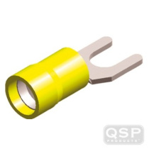 Kabelskor ''U'' Isolerade Gul M6 (5st) QSP Products